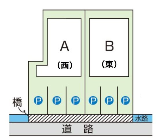 土佐市高岡町乙（西）新築住宅の区画図