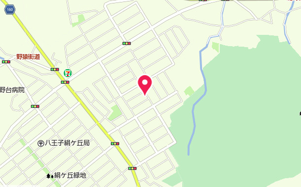 祝　成約済み　八王子市　絹ケ丘　新築戸建て　９期の地図|～仲介手数料無料☆八王子ひなた不動産～　八王子市絹ケ丘　新築戸建て