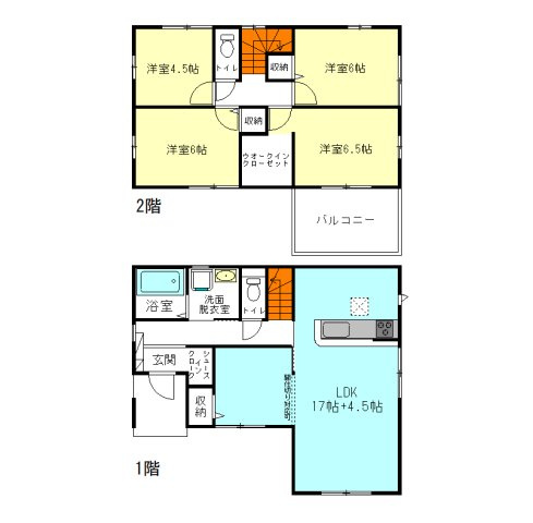【間取り】 | アーバンスタイル吉岡町大久保9期ー③ | ゆったり21.5帖リビング広がるお家です！
間仕切り対応で4LDKから5LDKに変更可能！