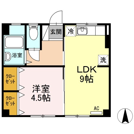 新浜マンションの間取り