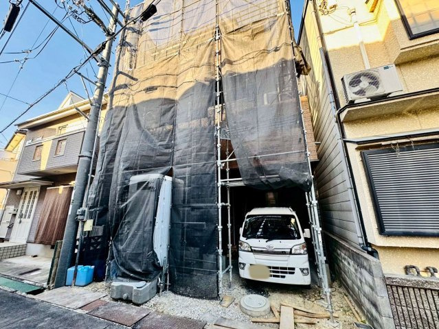 【新築戸建】向日市寺戸町飛龍「東向日駅」3LDKの前面道路含む現地写真