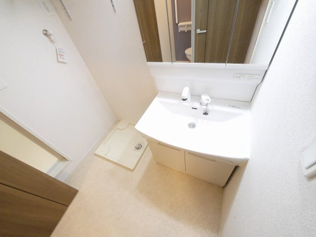 ピーチブロッサムの洗面所|コンパクトで使いやすい洗面所