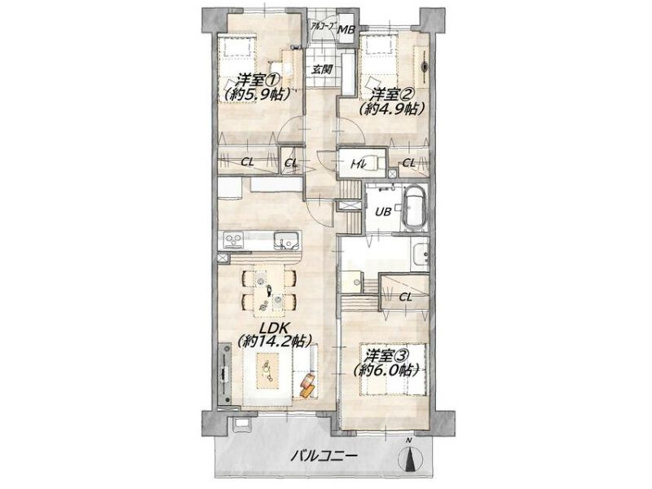 【間取り】 | アーバニス京都山科