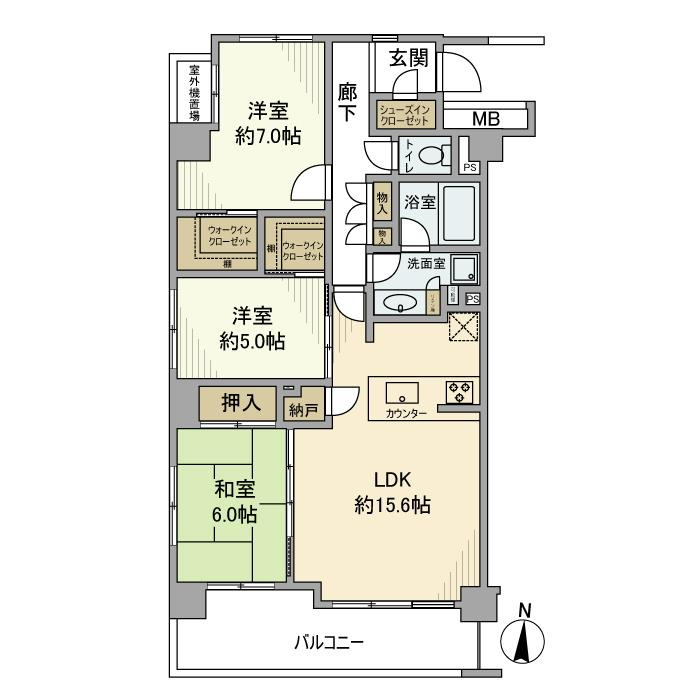 アーデル・フェリエ国立東の間取り