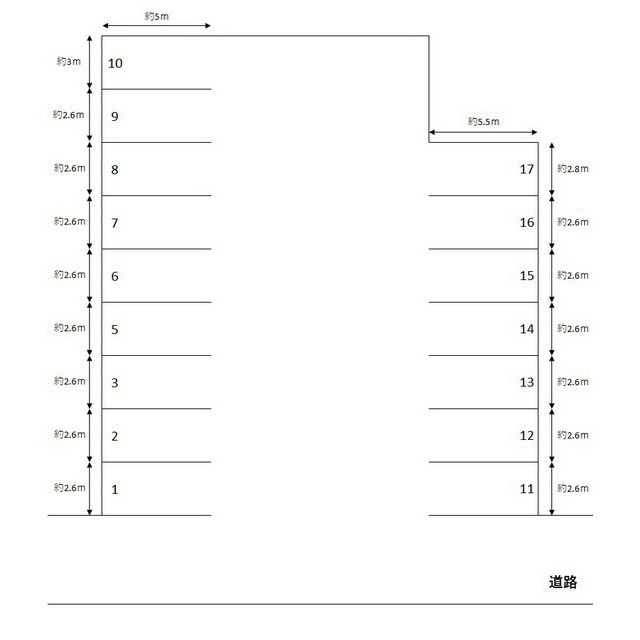 岐阜市北一色９丁目の駐車場の間取り
