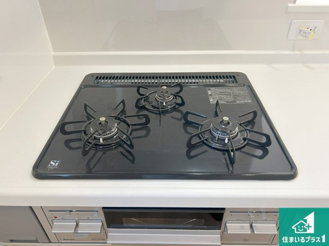 貝塚市澤　第4期　新築一戸建ての設備|ダブル高火力Ｓｉセンサー付きコンロ！