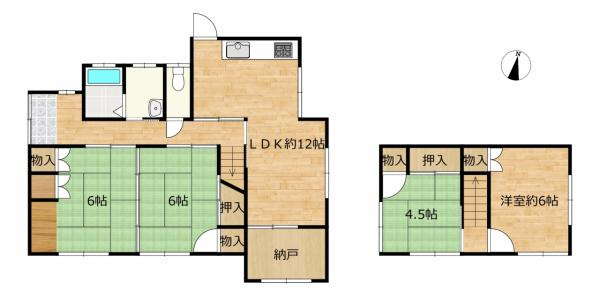 【間取り】 | 仲介手数料無料！恩田小学校に通えるリフォーム済み中古住宅　宇部市末広町 | お客様のご意見を凝縮した使いやすい間取り