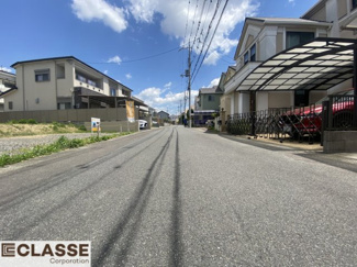 【前面道路含む現地写真】 | 城陽市平川山道2区画B号地　売土地　建築条件無し