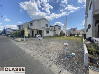 【前面道路含む現地写真】 | 城陽市平川山道2区画A号地　売土地　建築条件無し