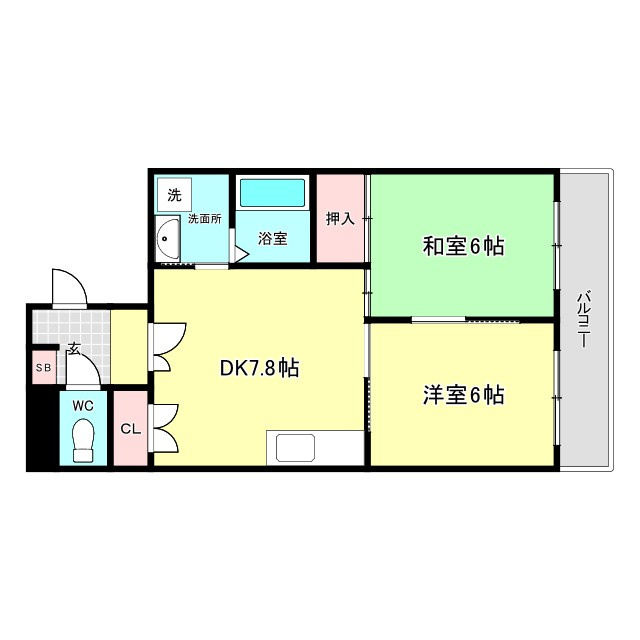 マンションタワーサイドの間取り