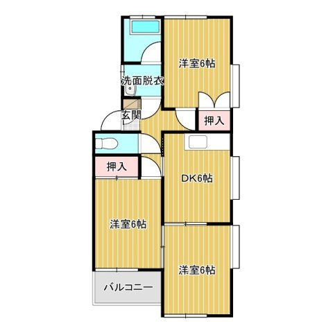 高良内コーポの間取り