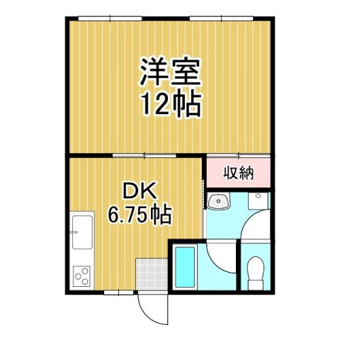 コーポラス田主丸Aの間取り