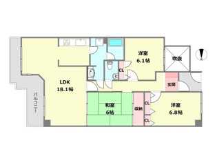 サーパス西宮塩瀬弐番館の間取り