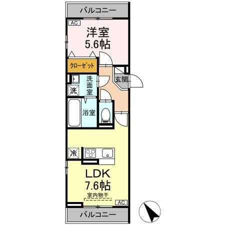 【間取り】 | D-ROOM松木A
