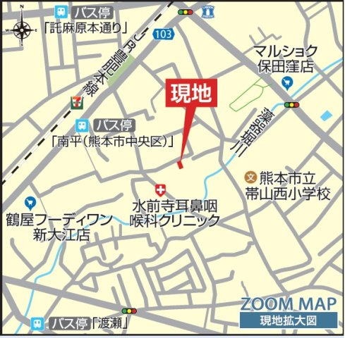 ブルーミングガーデン/中央区新大江3丁目/1棟の地図