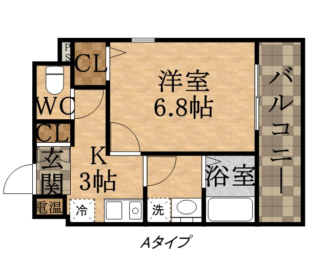リーガルコート山本駅前の間取り