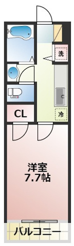 熊本市西区池田４丁目の賃貸マンションの間取り