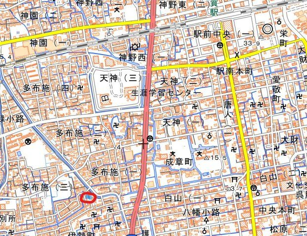 佐賀県佐賀市　一棟アパートの地図