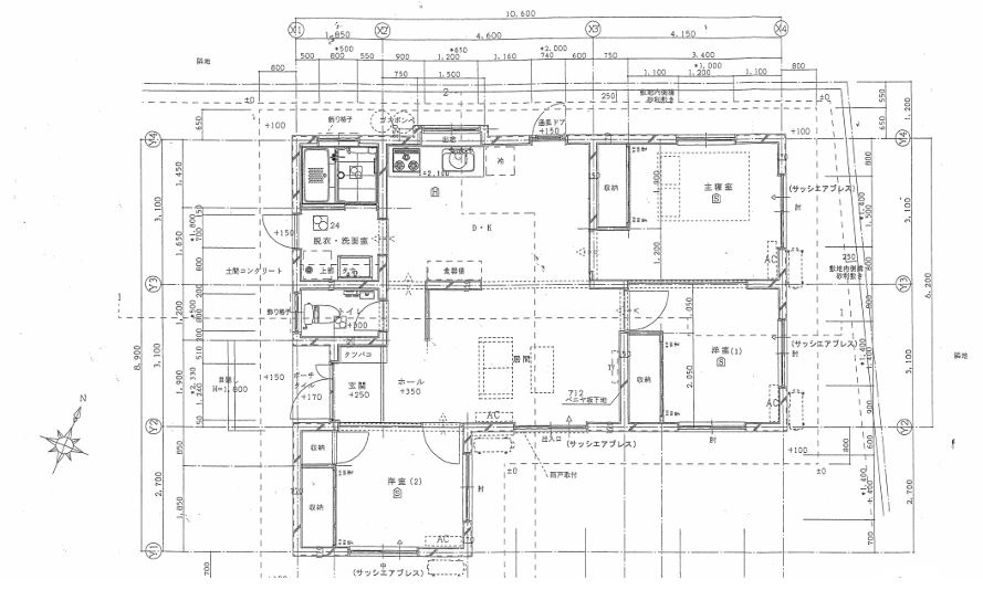宮古島市下地字来間　新築戸建ての玄関