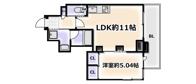 【間取り】 | プレジオ恵美須