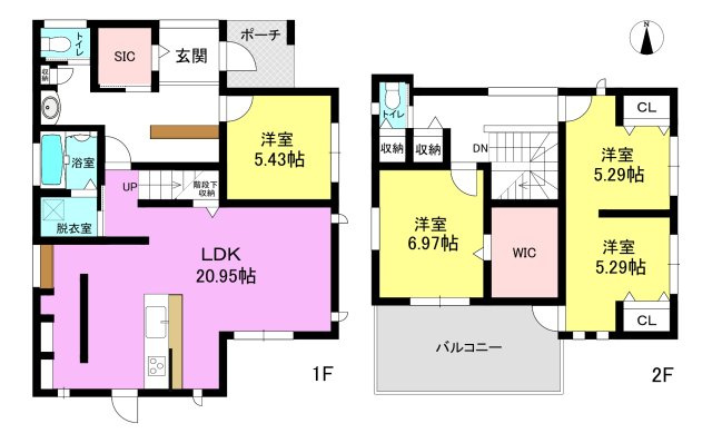 北九州市小倉北区泉台2丁目 中古戸建の間取り