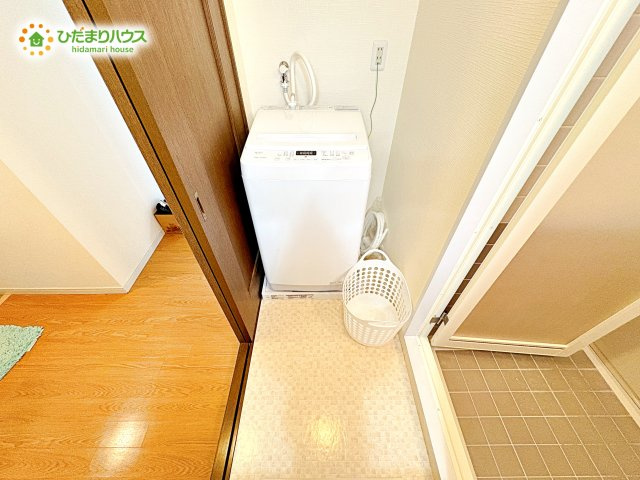 レクセル熊谷　の脱衣所|洗濯機スペース前には脱衣所スペースが！脱いだお洋服をすぐに洗濯機へ！