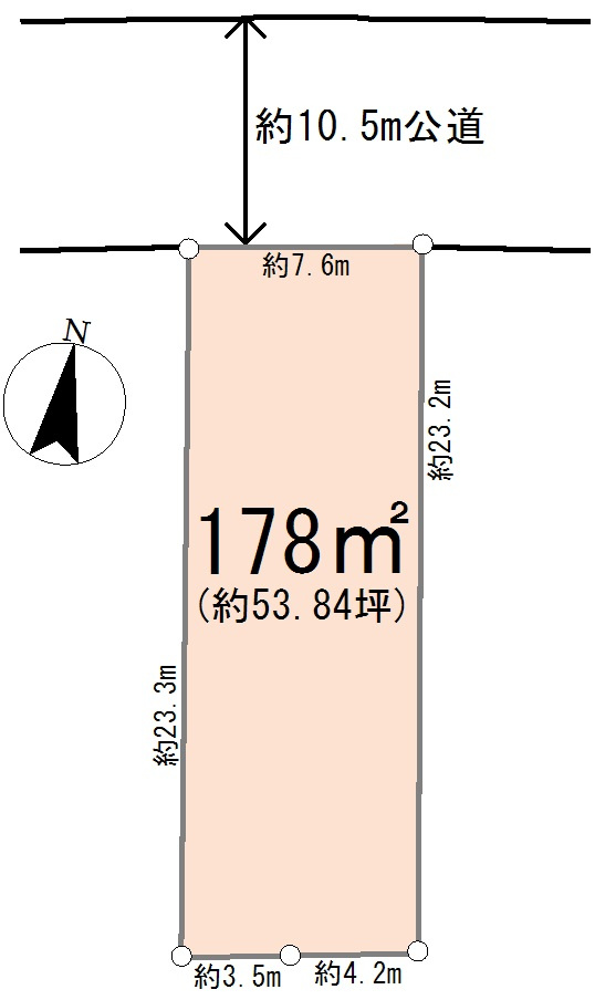 比企郡滑川町大字月輪 土地53坪の土地図