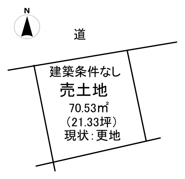 売土地　安中市安中一丁目　の土地図