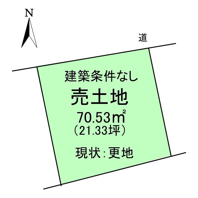 売土地　安中市安中一丁目　の土地図