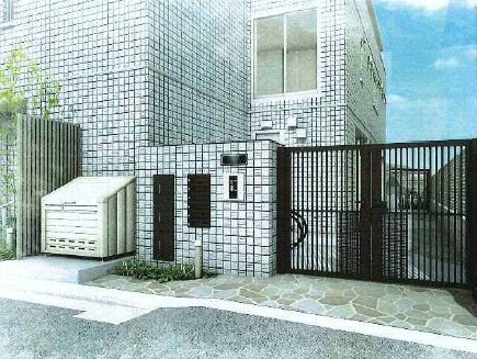 （仮称）目黒区新築アパートのエントランス|★オートロック付きエントランス★
