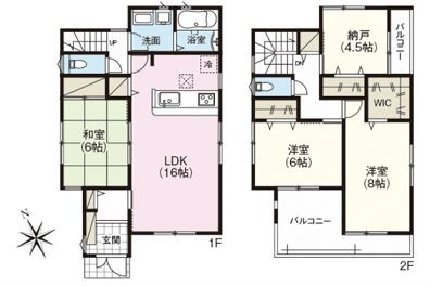 廿日市市住吉二丁目　№35516の間取り|3ＬＤＫ＋納戸