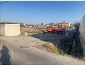 草津市南笠町の事業用地の外観