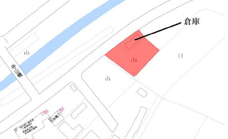 草津市南笠町の事業用地の地図