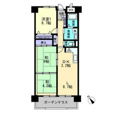 ハウベストマンショングリーンヒルの間取り