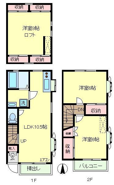 調布市上石原１丁目のテラスの間取り