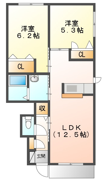 グランカーサ金岡　弐番館の間取り