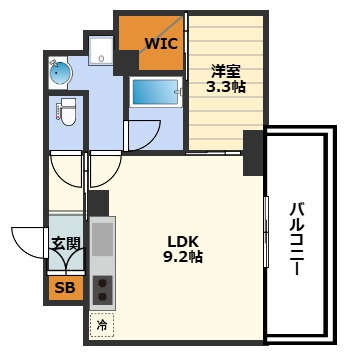 シーズンフラッツ中崎の間取り