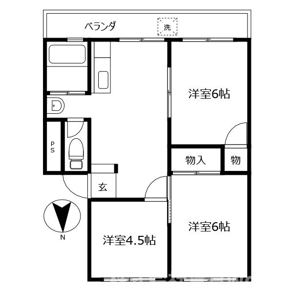 サンハイツAの間取り