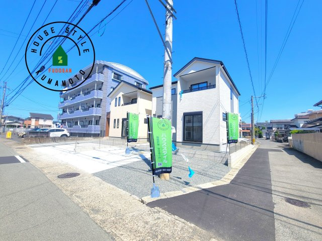 熊本市南区田井島2丁目第1-3棟（1号棟）　の前面道路含む現地写真|見学の時間などお気軽にお問い合わせ下さい。