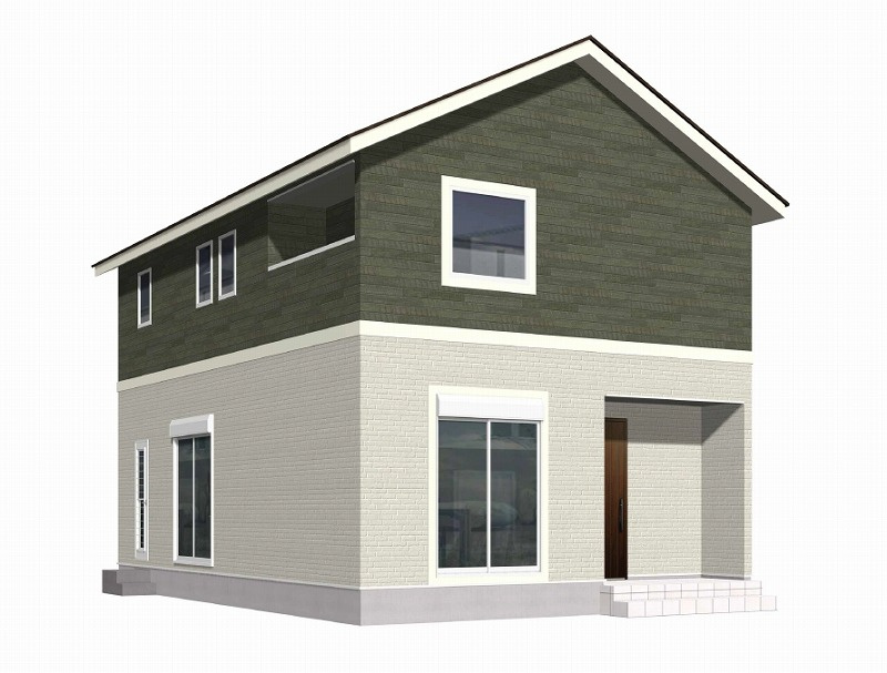 ONE HOUSEーワンハウス－小倉南区津田3丁目【小倉南区　新築戸建て】の外観パース|ONE HOUSEーワンハウス－小倉南区津田3丁目【小倉南区　新築戸建て】