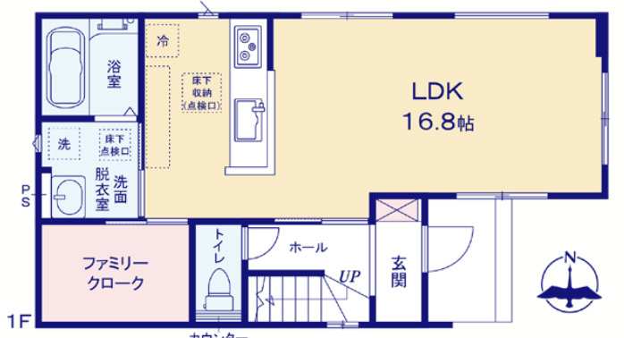 【仲介手数料無料】所沢市下安松１９期１号棟　所沢市の新築住宅なら西武ハウジングの間取り