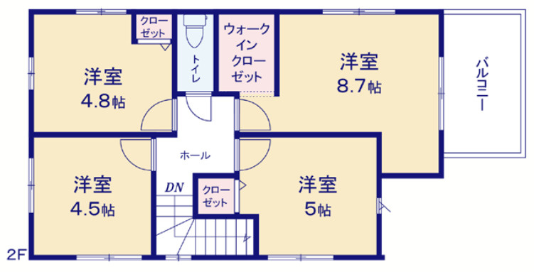 【仲介手数料無料】所沢市下安松１９期１号棟　所沢市の新築住宅なら西武ハウジングの間取り