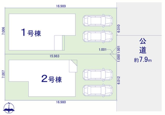 【仲介手数料無料】所沢市下安松１９期１号棟　所沢市の新築住宅なら西武ハウジングの区画図