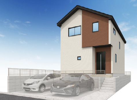 【仲介手数料無料】所沢市下安松１９期２号棟　所沢市の新築住宅なら西武ハウジングの外観パース