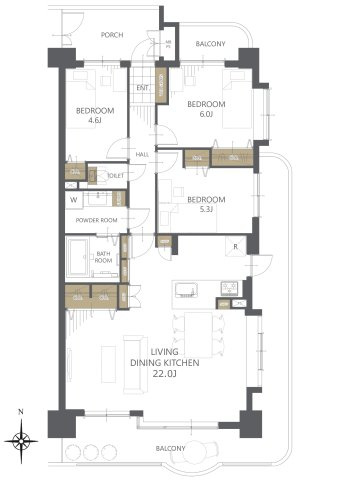 【間取り】ライオンズガーデン植田中央 