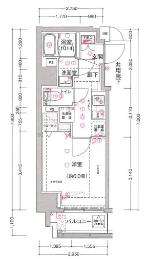 スクエアシティ川崎東田町の間取り
