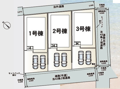 【区画図】 | うるま市天願　第2（全3棟）2号棟 | 2号棟　