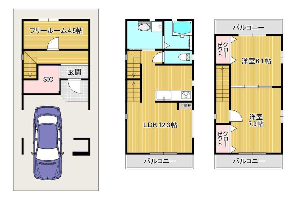 長尾家具町2丁目　中古一戸建ての間取り|間取り図はいかがですか？ご希望を叶える間取りですか？リビングの広さは？水回りの位置は？カウンターキッチン？など色々な情報が集約されています。弊社ではリフォームなどのご相談も承っております。
