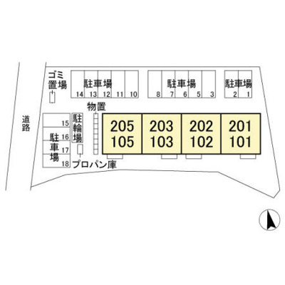 【区画図】 | コーポ田村№1