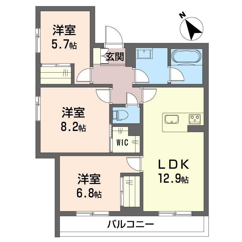 トラストメゾンしらぎくの間取り